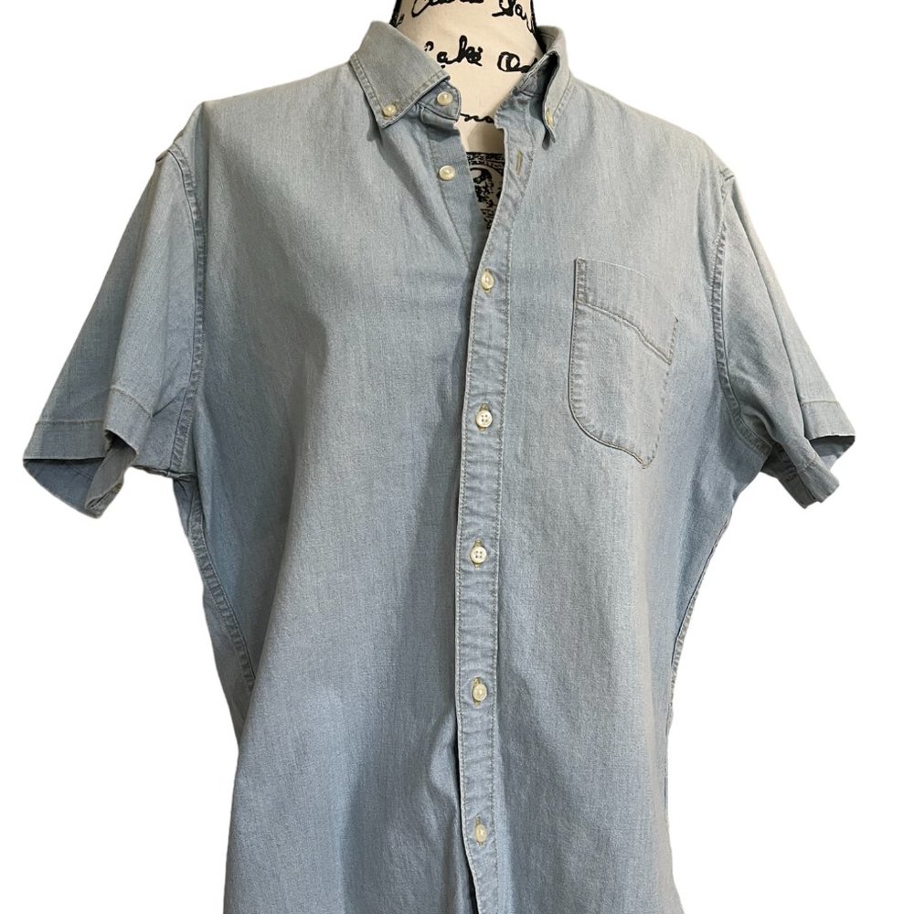J. Crew Light Blue Short Sleeve Button-Down Shirt